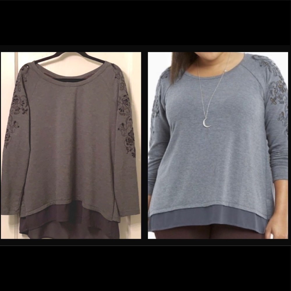 TORRID | Embroidered Split Back Sweater